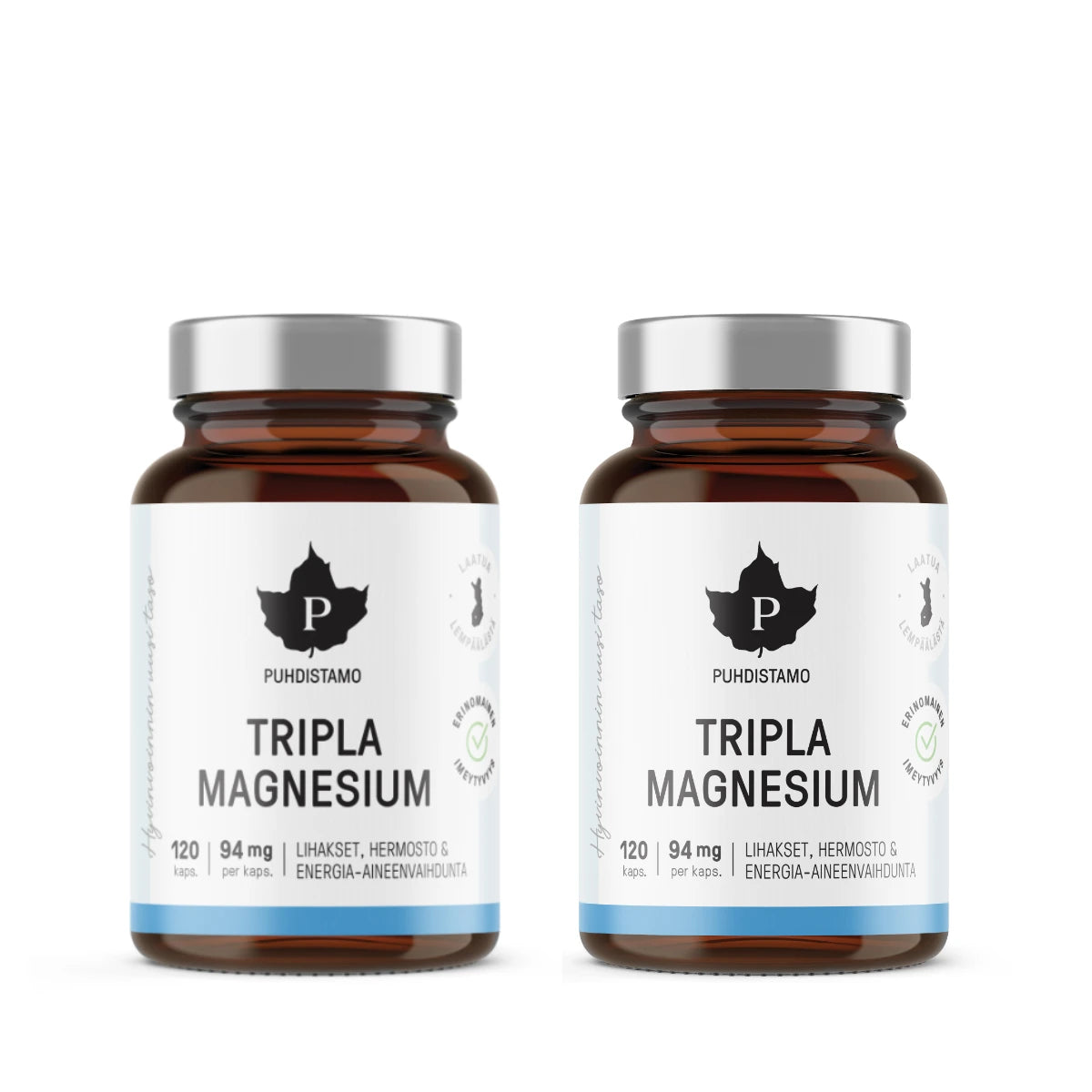 PUHDISTAMO Tripla Magnesium – 2 x 120 kapselia