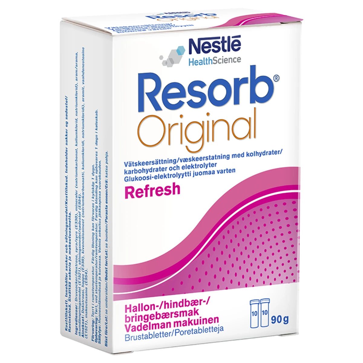 RESORB Original vadelma glukoosi-elektrolyytti poretabletti 2x10 kpl