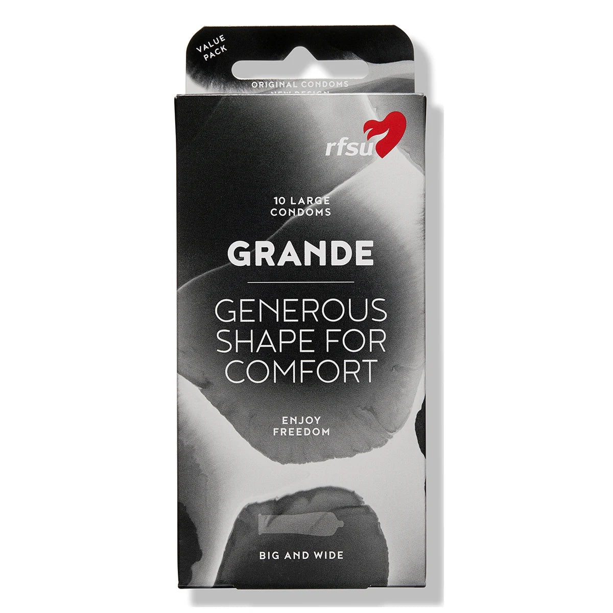 RFSU Grande Kondomi 10 kpl kookas kondomi liukuvoiteella