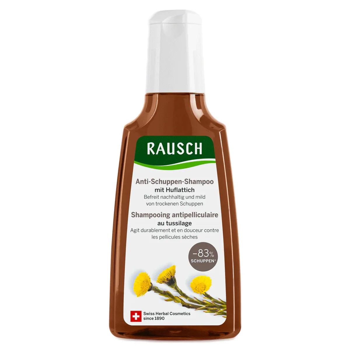 RAUSCH Hilseilyä vähentävä Leskenlehti shampoo 200 ml