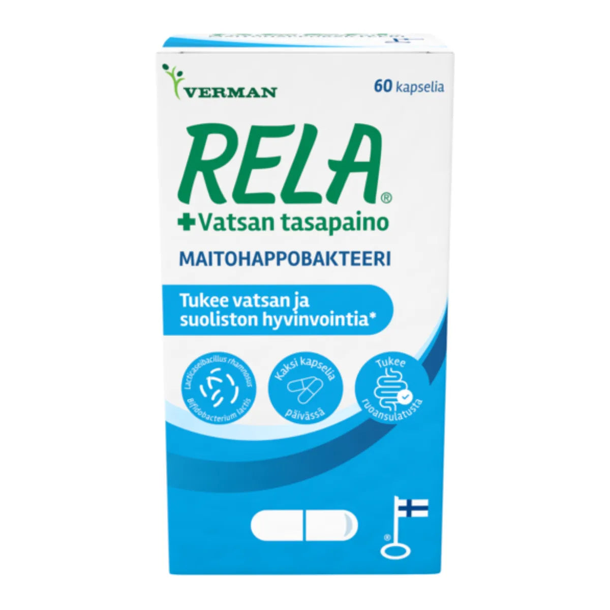 Rela + Vatsan tasapaino maitohappobakteeri 60 kpl