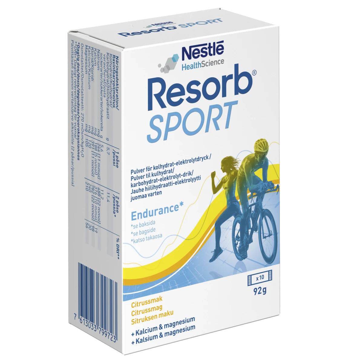 RESORB Sport glukoosi-elektrolyyttivalmiste sitruksenmakuinen jauhe