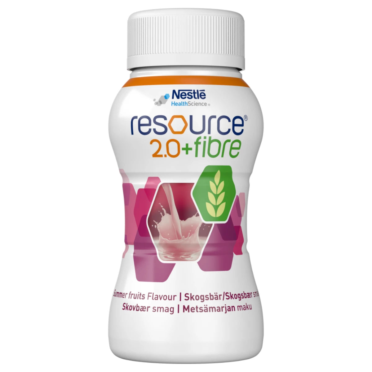 RESOURCE 2.0+Fibre metsämarja 4x200 ml kuituja sisältävä ravintojuoma