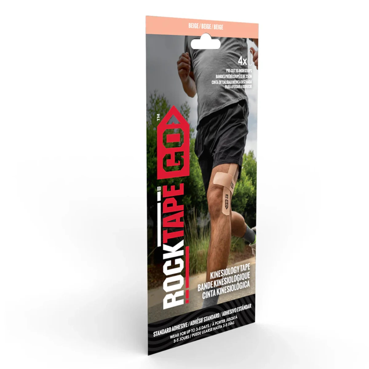 Rocktape Go Fast Kinesioteippi Beige 5 cm x 25 cm 4 kpl