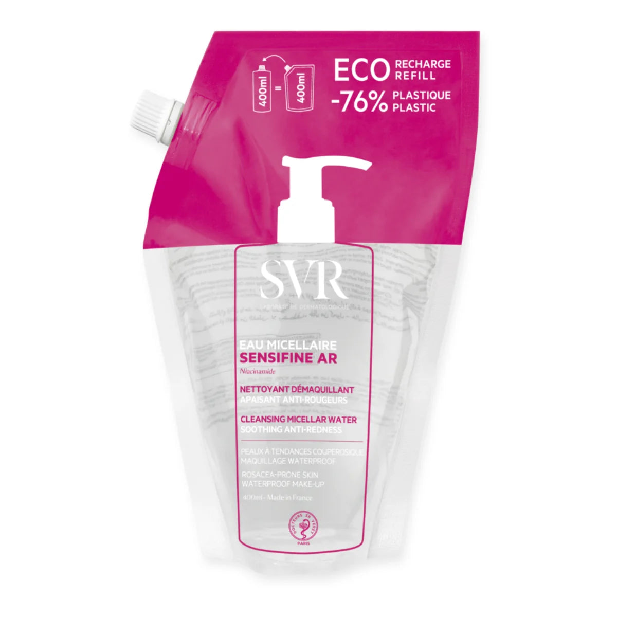 SVR Sensitive AR Micellaire Misellivesi täyttöpussi 400 ml