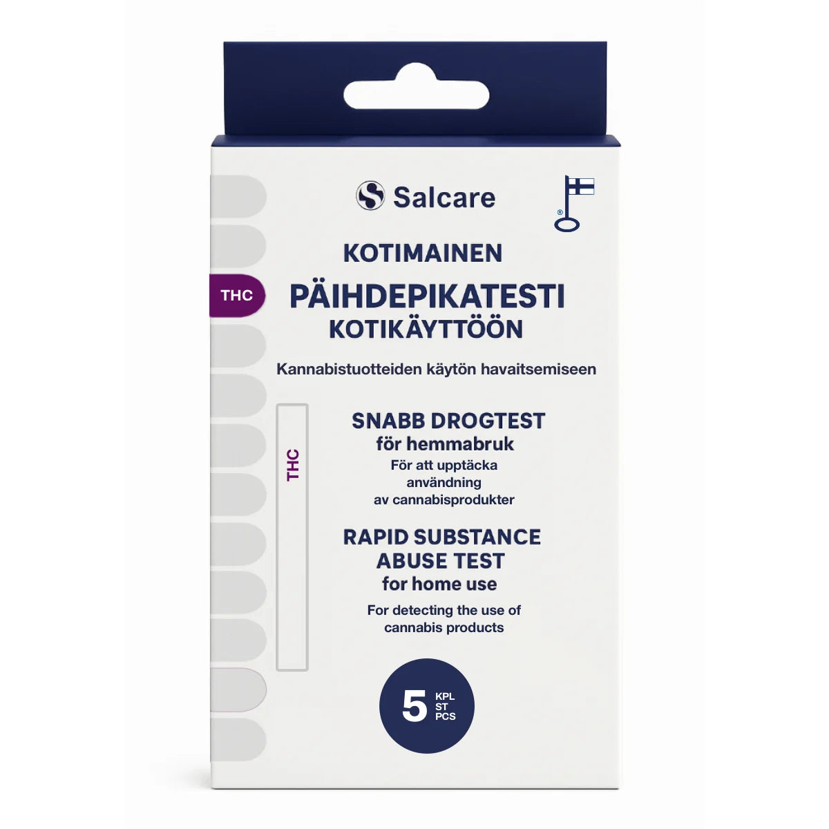 Salcare Kannabistesti – sisältää 5 kpl yksittäispakattua testiliuskaa