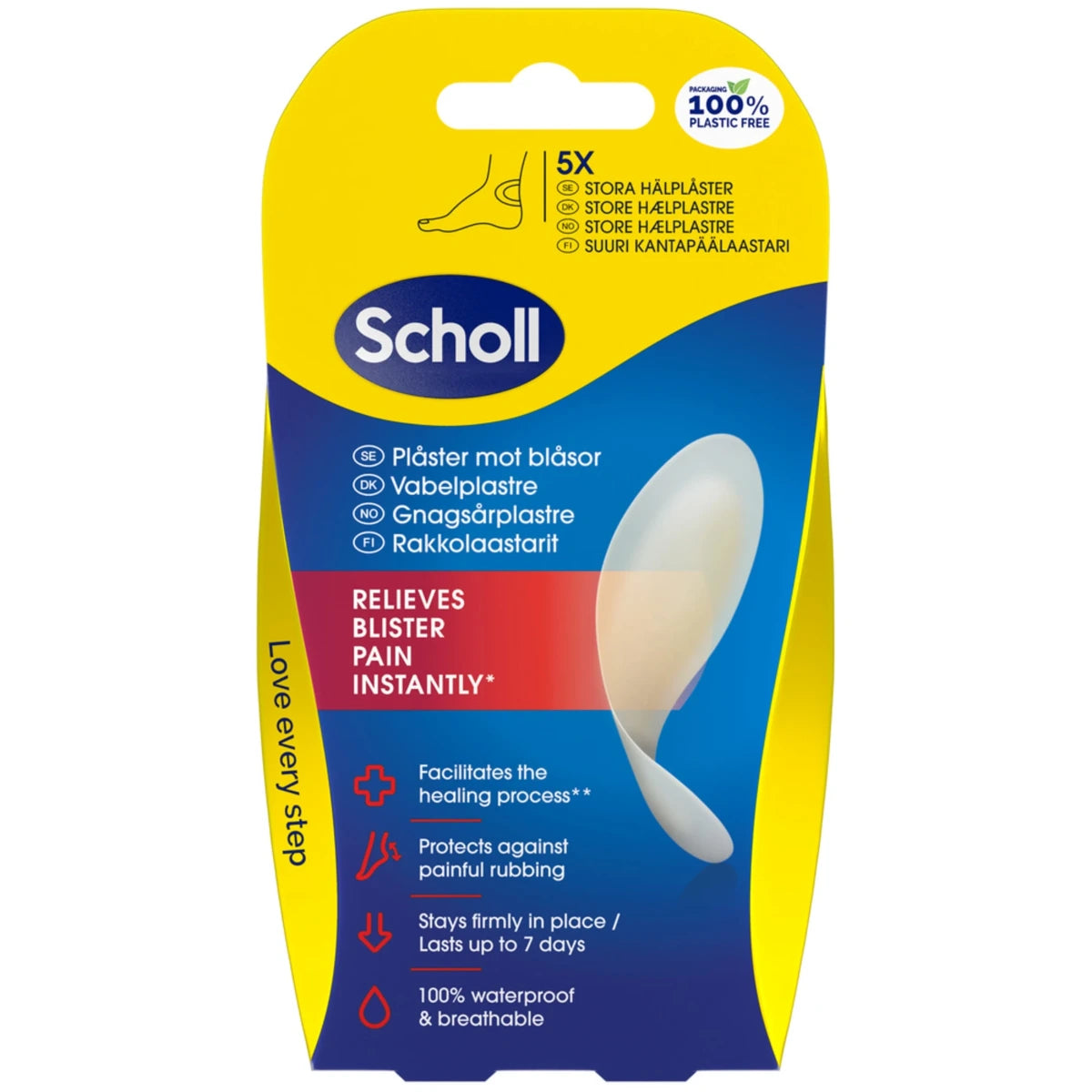 SCHOLL Rakkolaastari kantapää 5 kpl