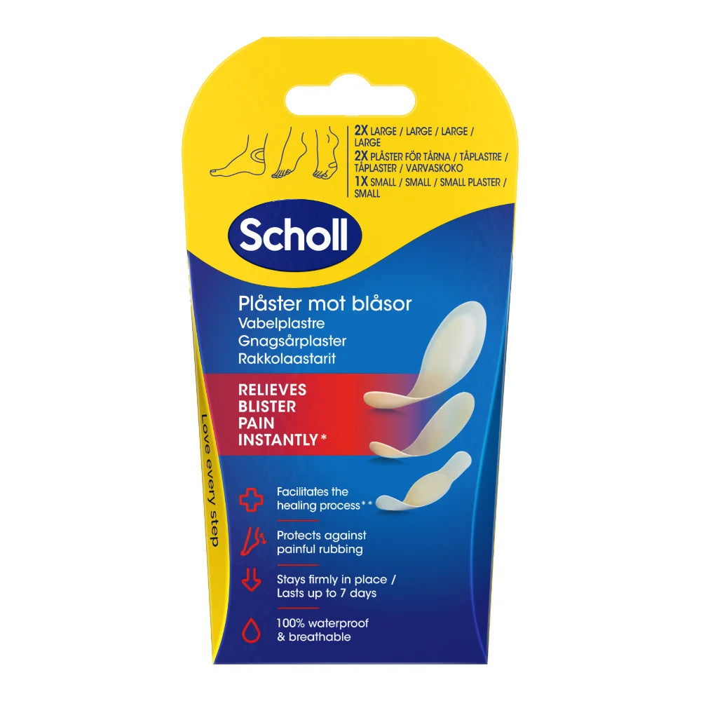 SCHOLL Rakkolaastari lajitelma 5 kpl hydrokolloiditeknologialla