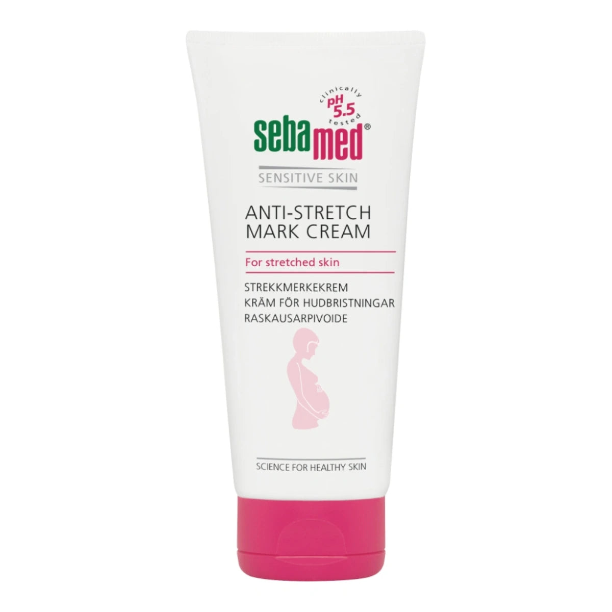 SEBAMED Anti-Stretch Mark raskausarpivoide 200 ml ehkäisee sekä vähentää raskausarpien muodostumista raskauden aikana