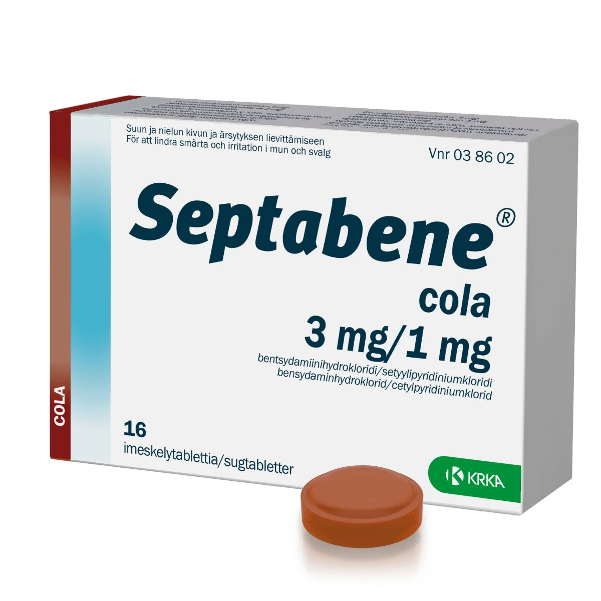 SEPTABENE Cola imeskelytabletti 3/1 mg 16 fol