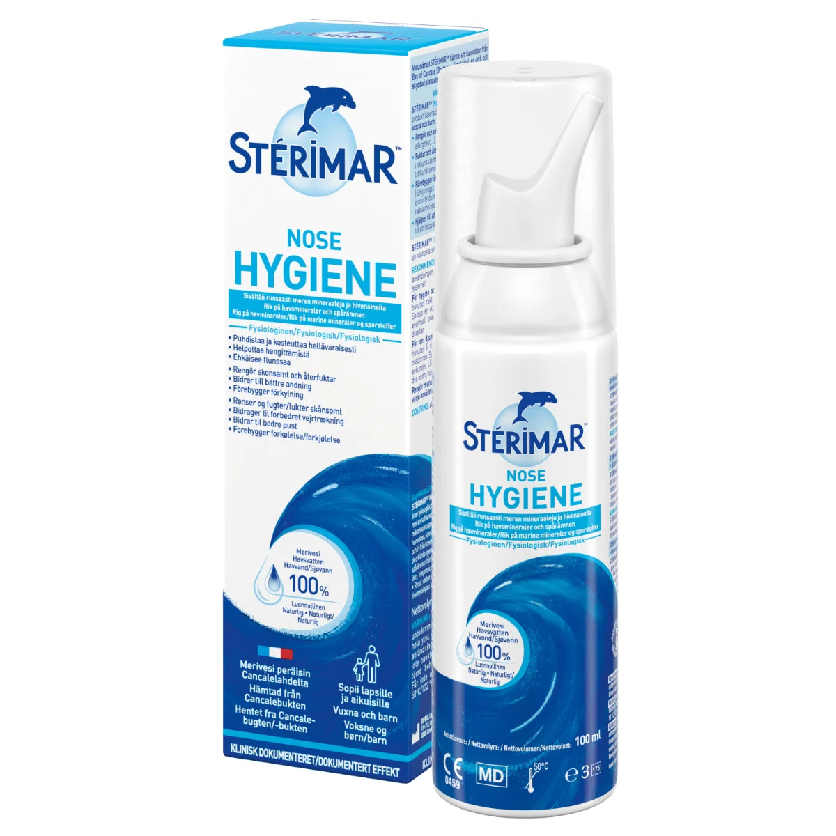 Stérimar Nose Hygiene nenäsuihke 100 ml – suolavesisuihke nenän kosteuttamiseen ja puhdistamiseen