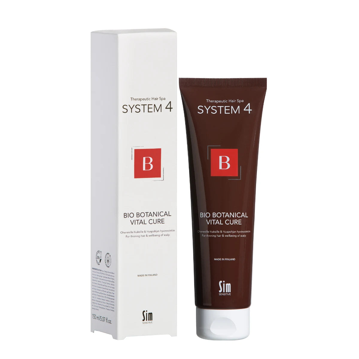 SYSTEM 4 Bio Botanical B Vital Cure hoitoaine oheneville hiuksille 150 ml