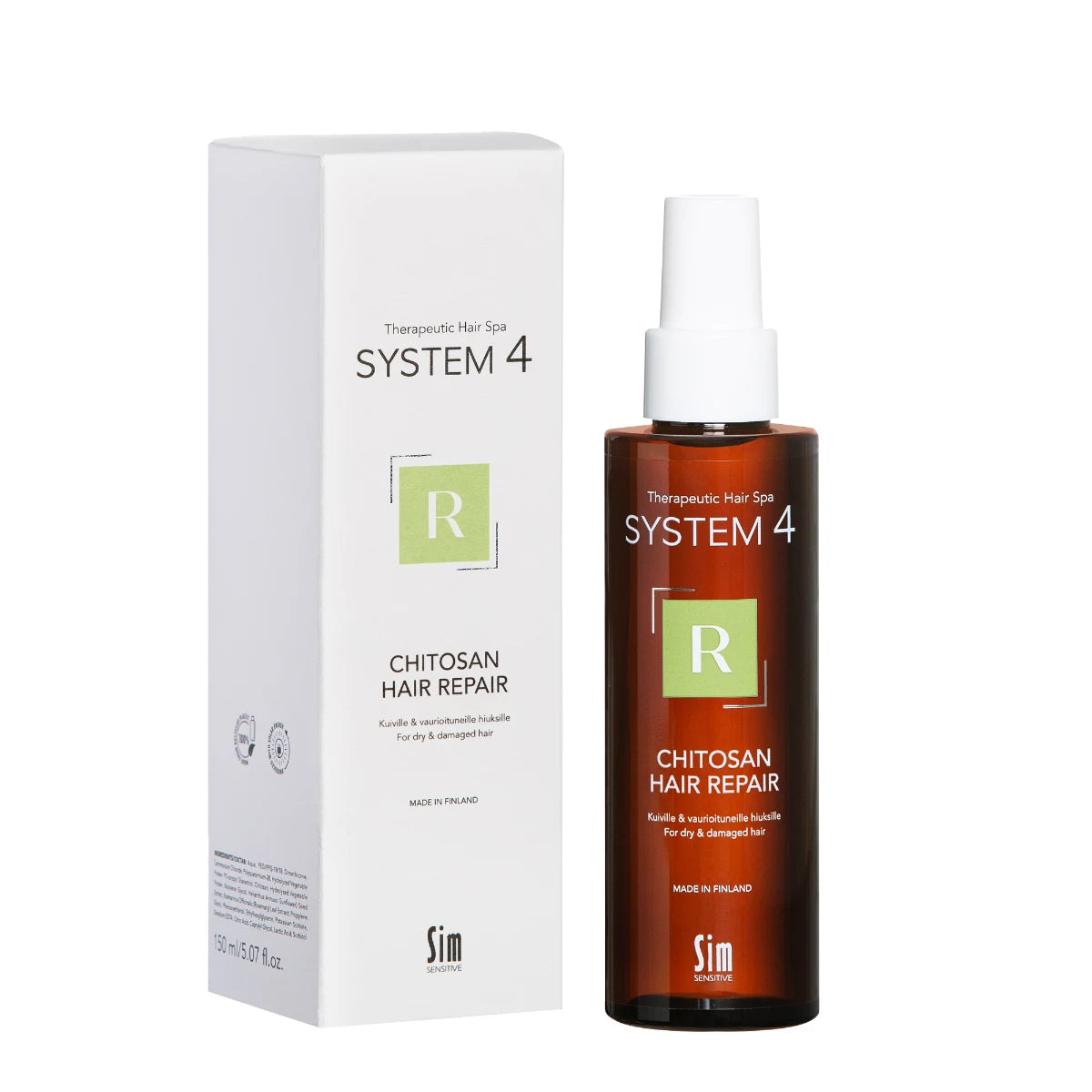 SYSTEM 4 Chitosan Hair Repair R hiuksiin jätettävä hoitosuihke 150 ml