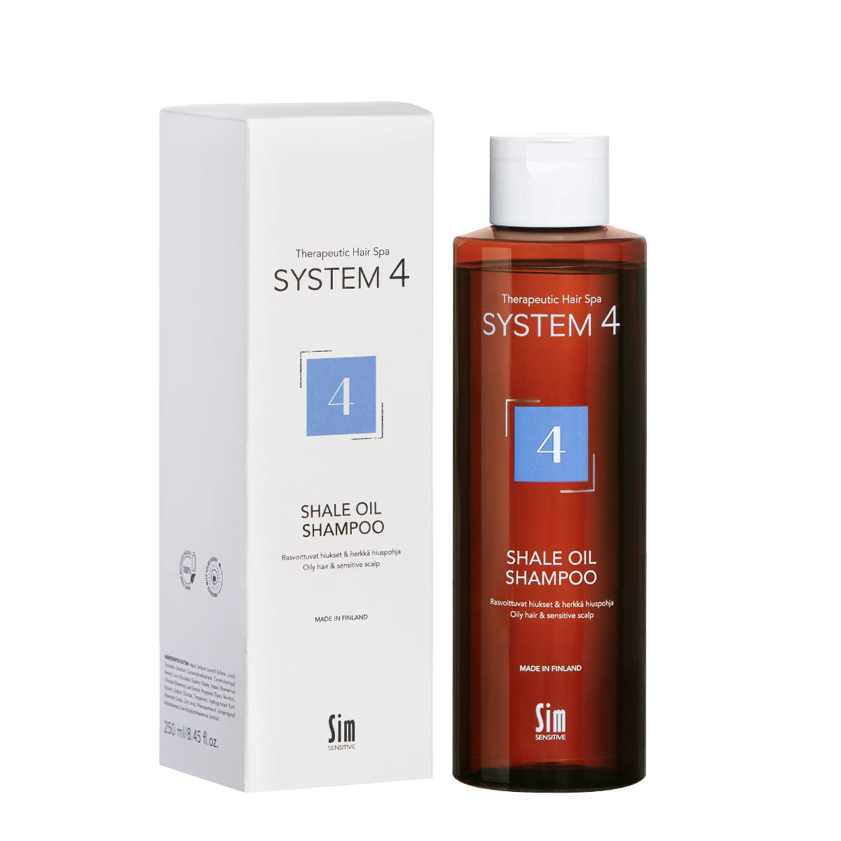 SYSTEM 4 Shale Oil Shampoo 4 ylirasvoittuville hiuksille 250 ml