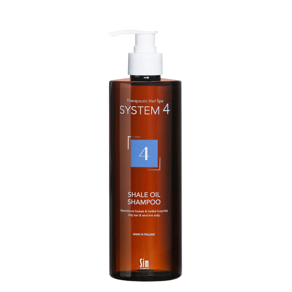 SYSTEM 4 Shale Oil Shampoo 4 ylirasvoittuville hiuksille 500 ml