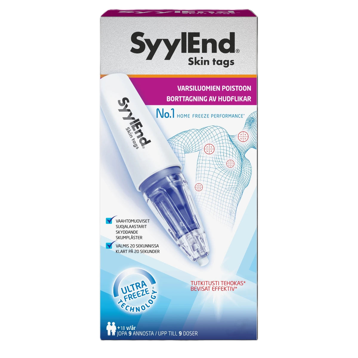 SYYLEND Skin Tags jäädytyshoito varsiluomien poistoon