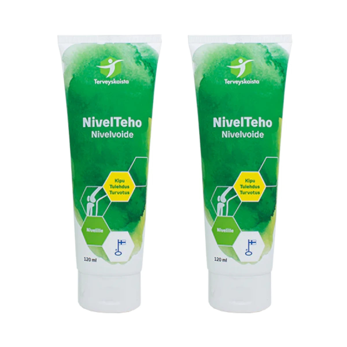 Terveyskaista NivelTeho nivelvoide 2x120 ml – Tehoa nivelkipuun tuplapakkauksessa