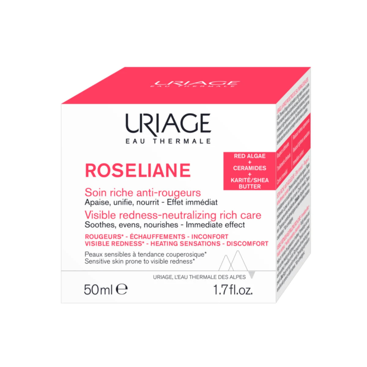 Uriage Roseliane Anti-Redness Rich Cream 50 ml neutraloi punaisuutta