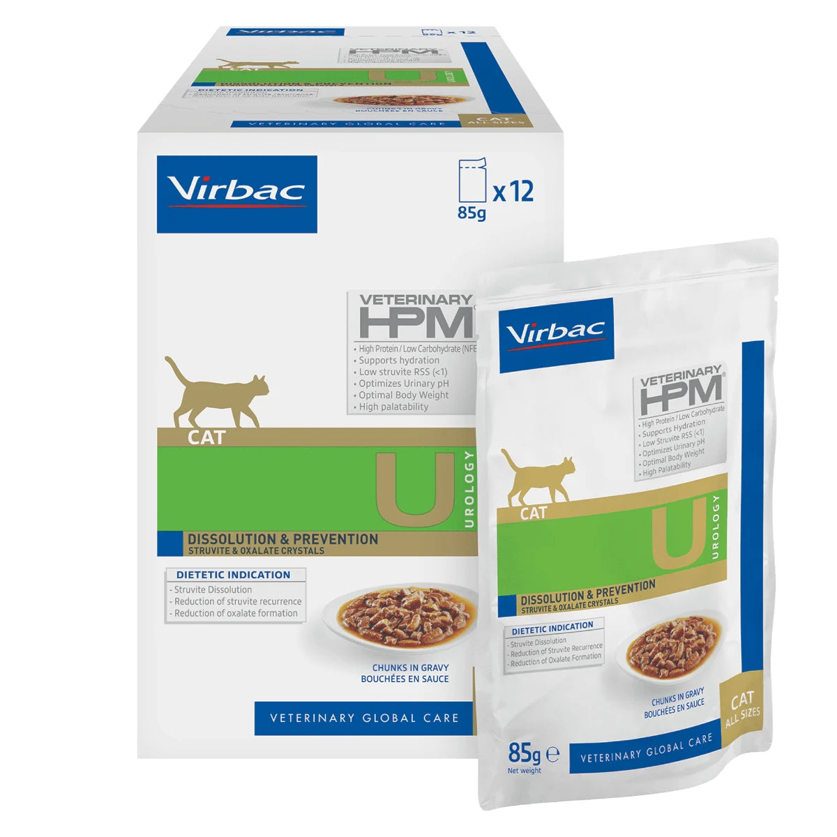 VIRBAC Cat Struvite Dissolution & Prevention U2 Wet 12x85 g