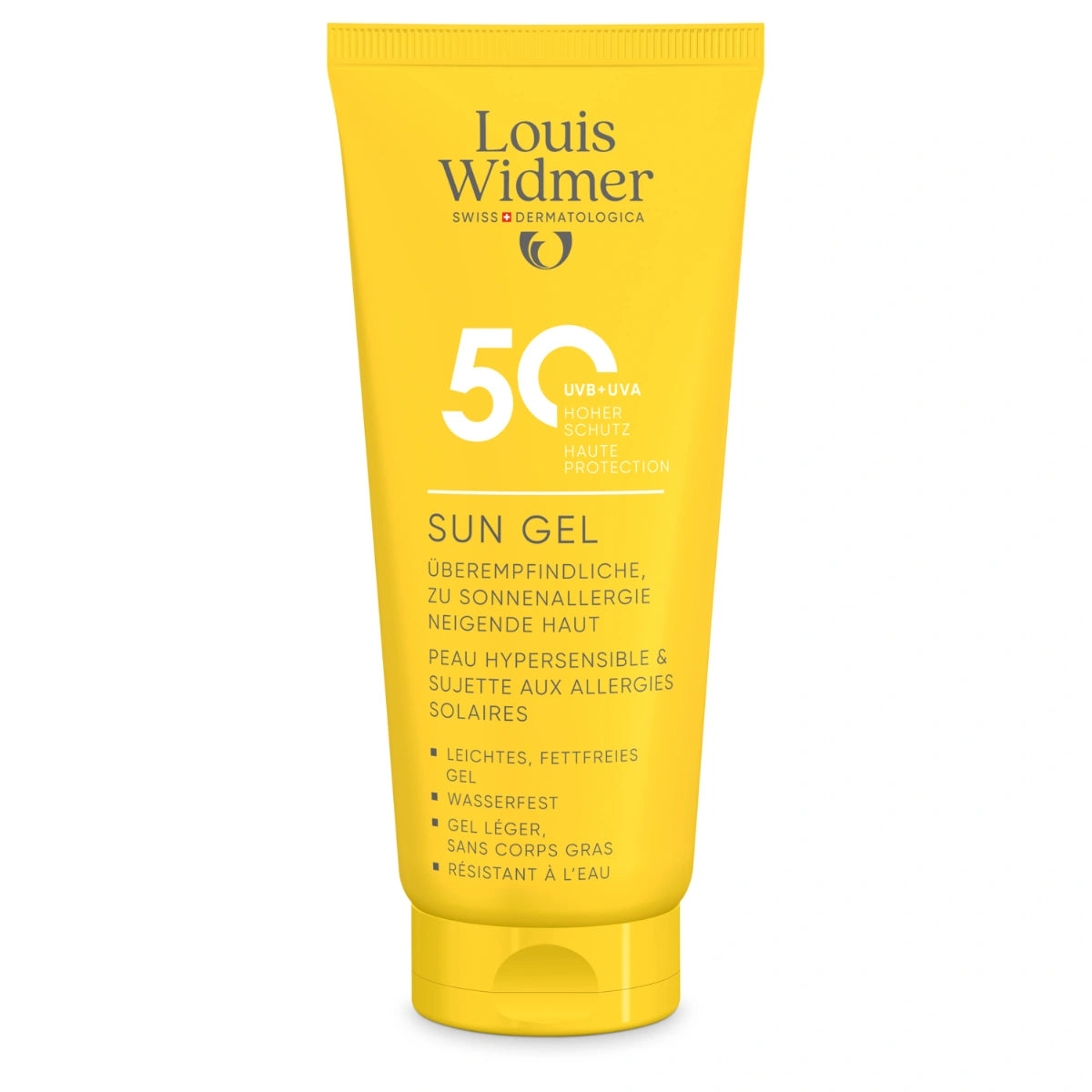 Widmer Sun Gel SPF 50 hajusteeton 100 ml – geeliemulsio herkälle ja allergiselle iholle
