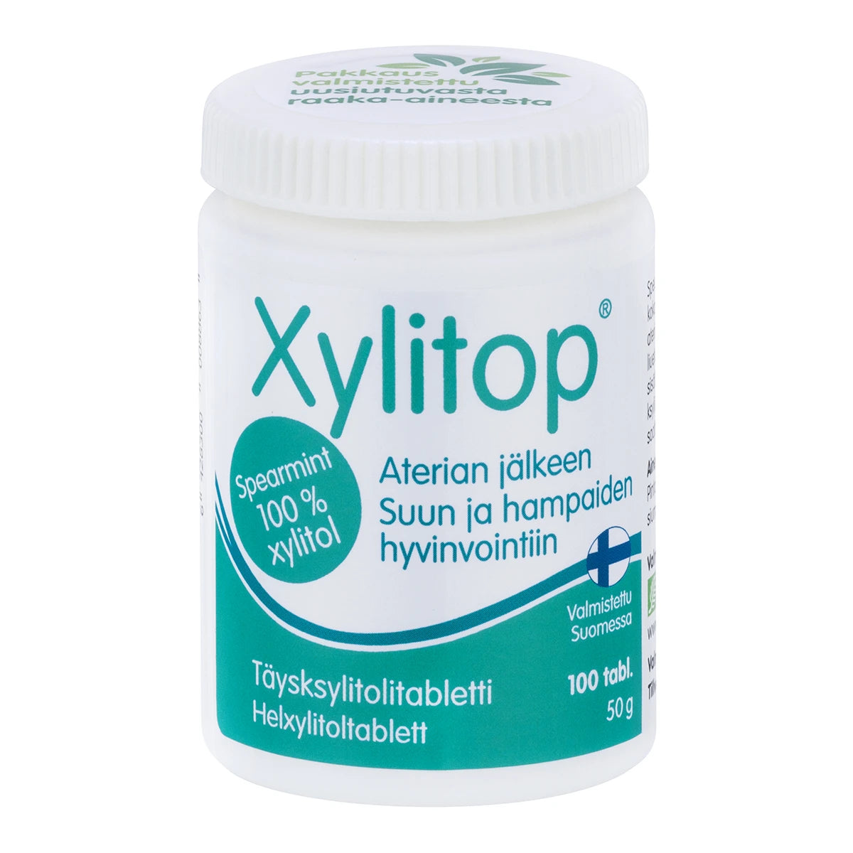 XYLITOP Spearmint täysksylitolitabletti 100 kpl