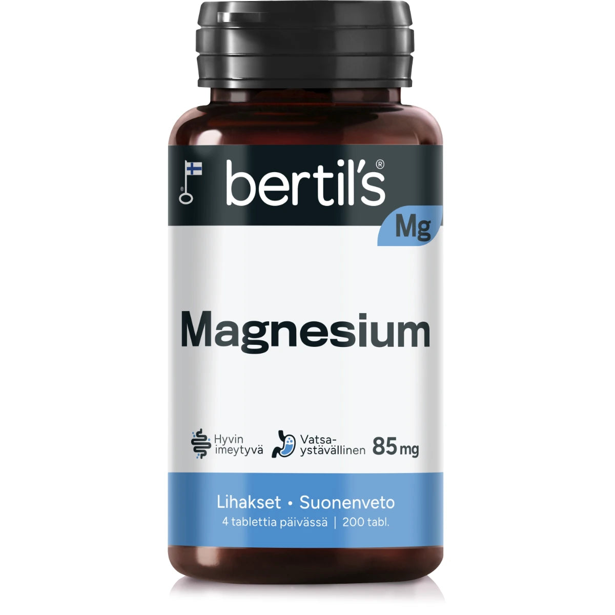 BERTILS Magnesium 85 mg tabletti 200 kpl