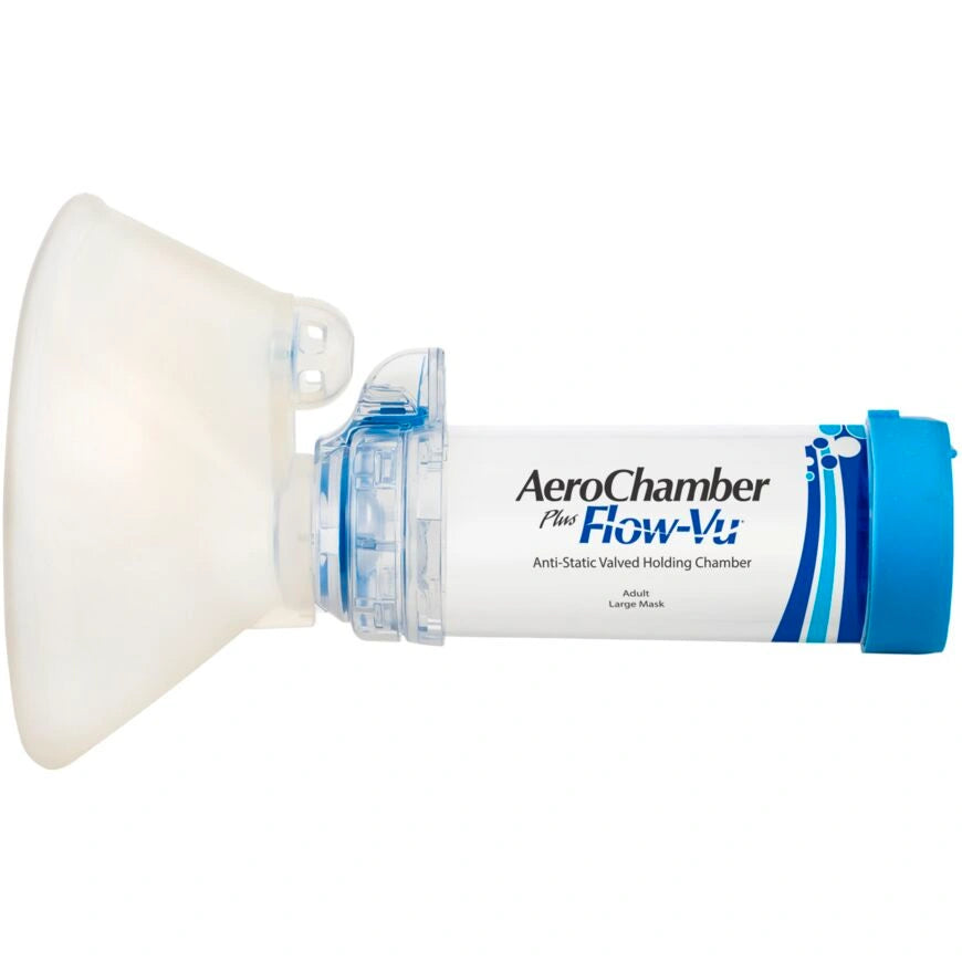 AEROCHAMBER Plus flow-vu aikuisille isolla maskilla 1 kpl