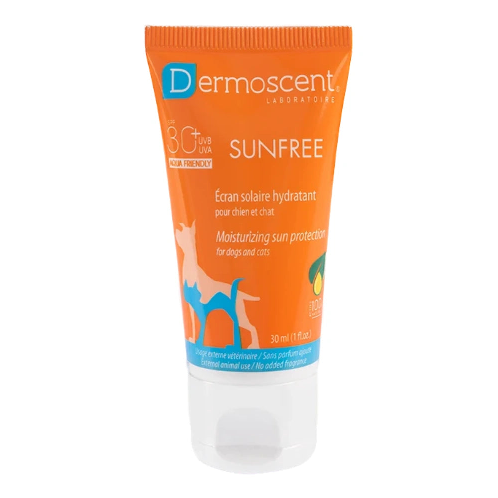 DERMOSCENT Sunfree aurinkosuojavoide SPF30+ koirille ja kissoille 30 ml
