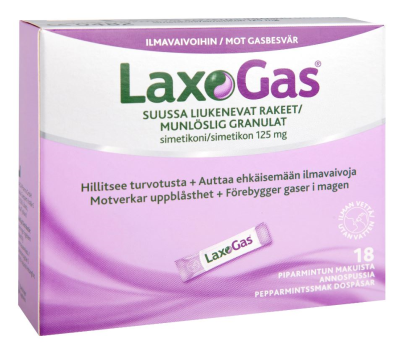 LAXOGAS 125 MG RAKEET 18 ANNOSPUSSIA