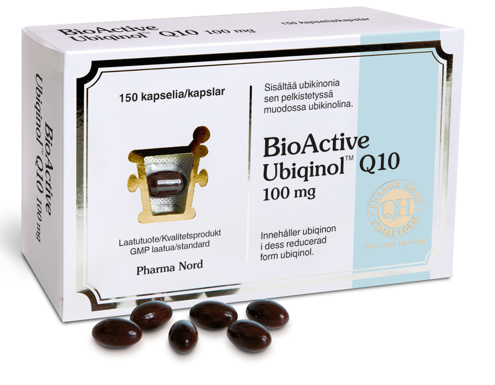 BIOACTIVE Q10 UBIQINOL 100MG 150 KAPSELIA