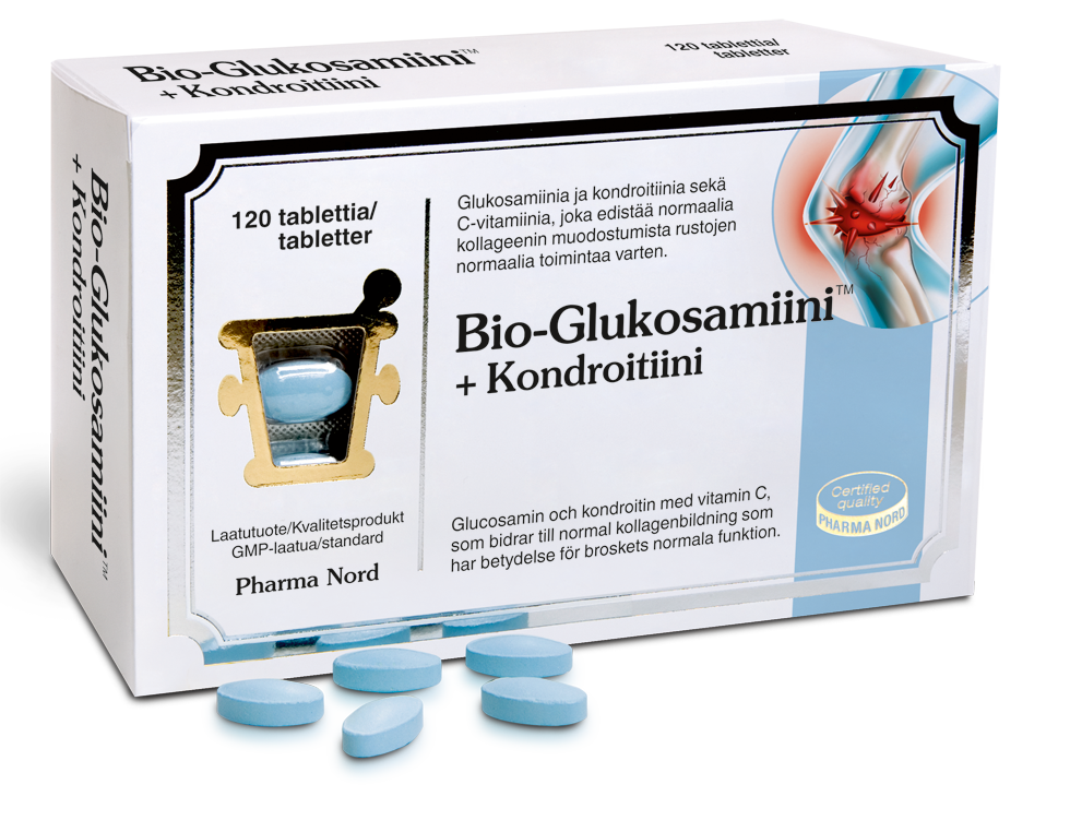 BIO-GLUKOSAMIINI + KONDROITIINI 120 TABLETTIA