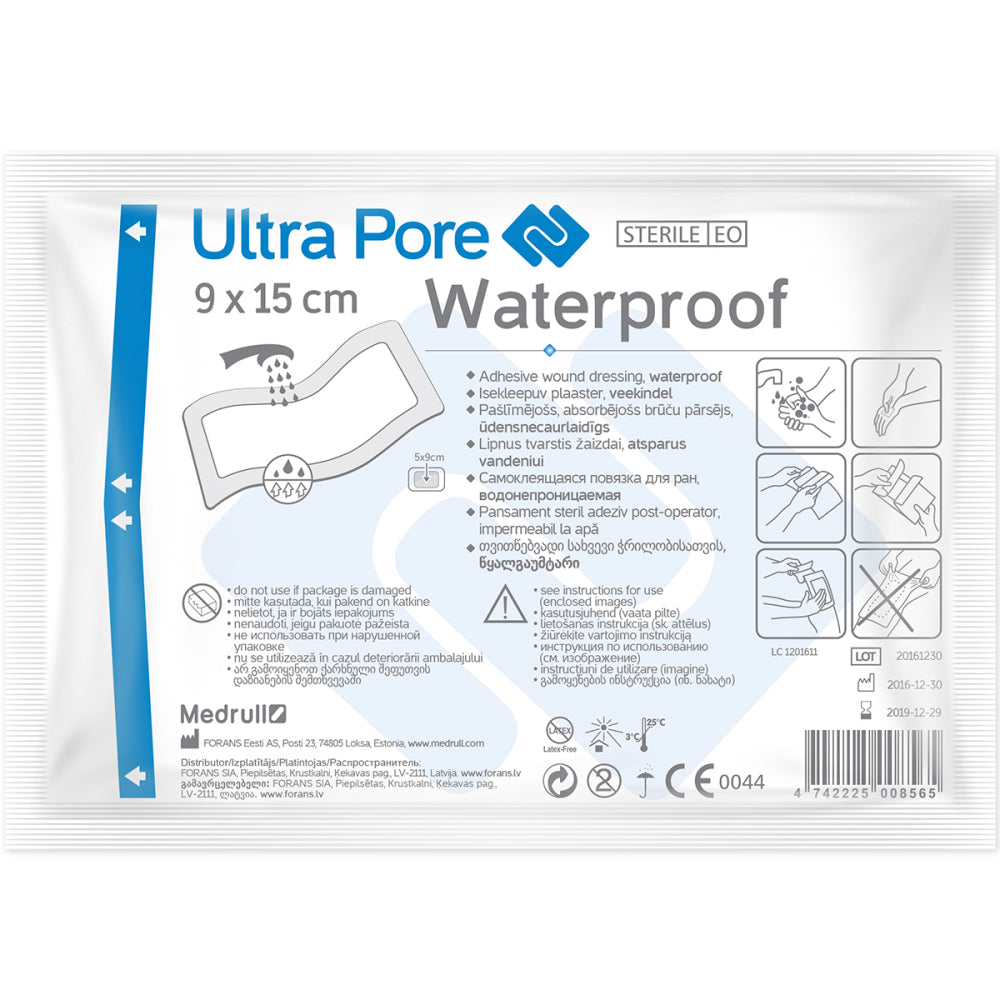 MEDRULL ULTRA PORE VEDENPITÄVÄ SIDOS 9X15CM, 1 KAPPALE