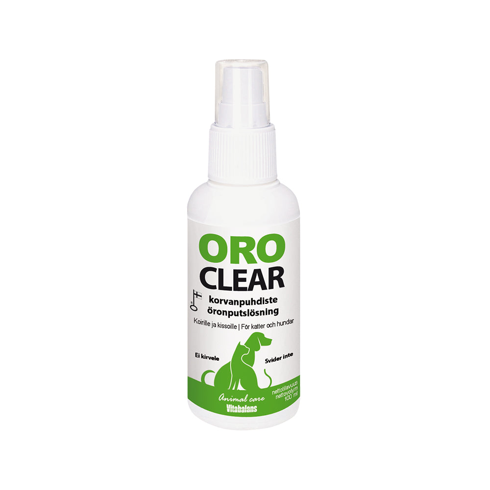ORO CLEAR VET KORVANPUHDISTAJA KOIRILLE JA KISSOILLE 100 ML