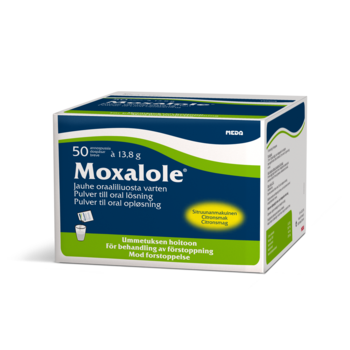 MOXALOLE 0,105 g/ml jauhe oraaliliuosta varten annospussi 50 kappaletta