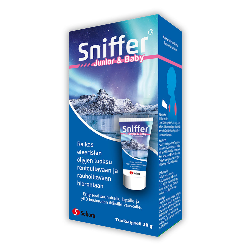 SNIFFER JUNIOR & BABY GEELI HENGITYKSEN HELPOTTAJA 30 G