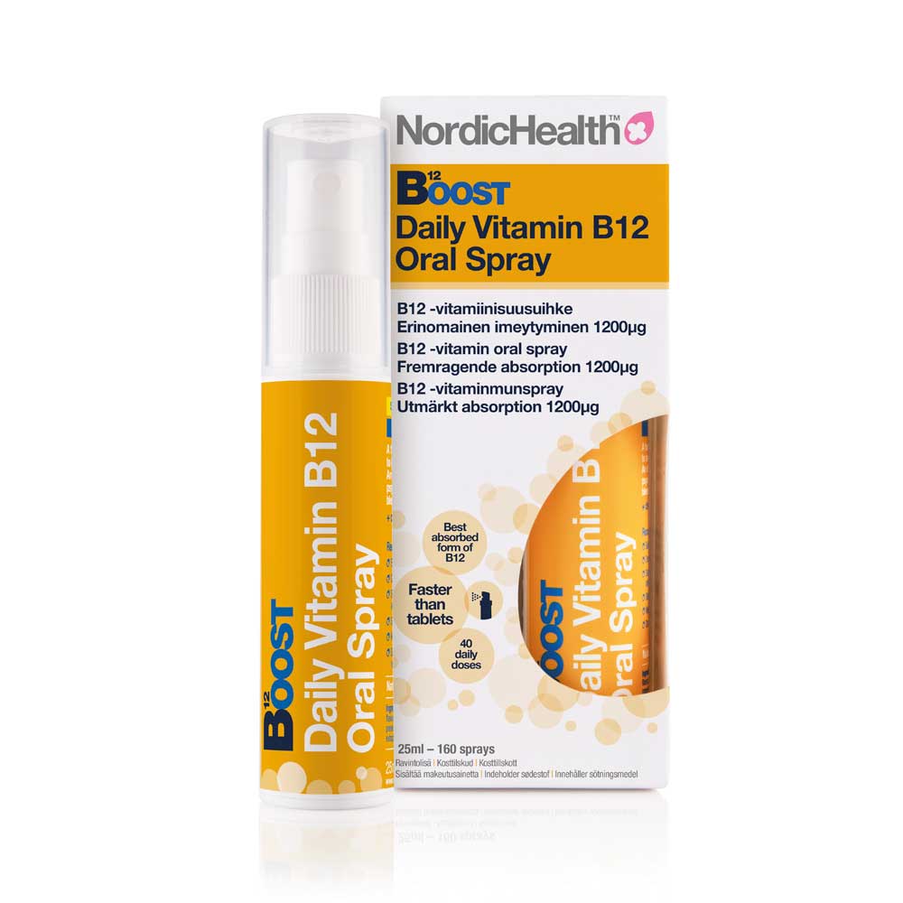 NORDIC Health Boost B12-vitamiinisuusuihke 25 ml