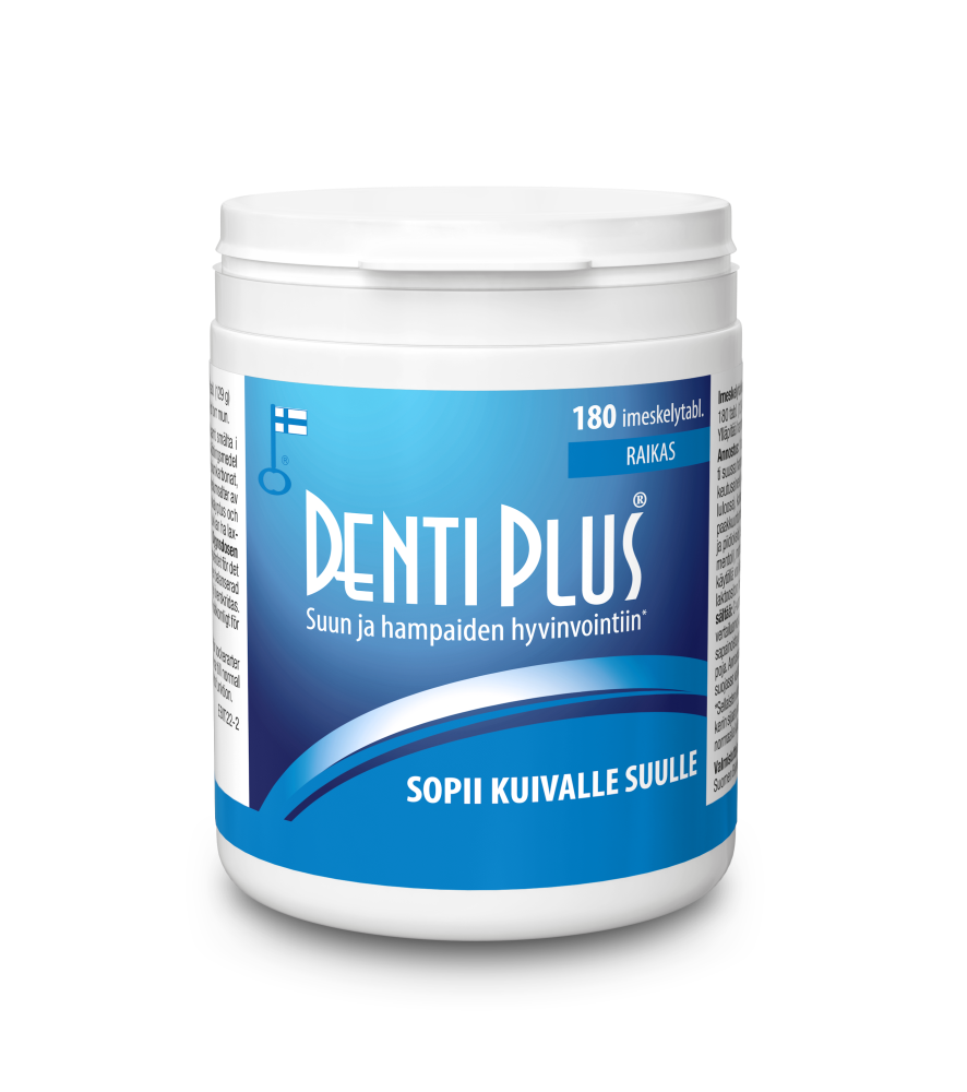 DENTIPLUS RAIKAS IMESKELYTABLETTI 180 TABLETTIA