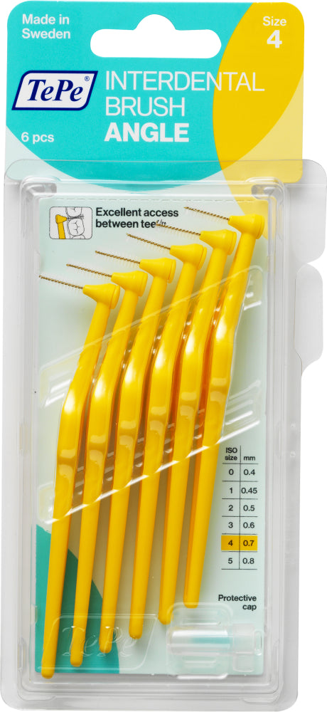 TEPE Angle 0,7 mm keltainen hammasväliharja 6 kpl