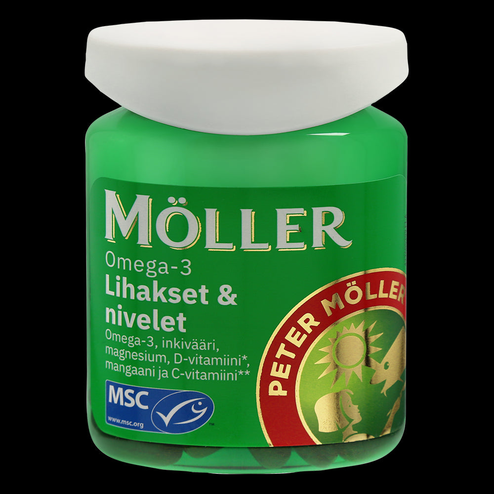 MÖLLER Omega-3 Lihakset & nivelet kalaöljykapseli 60 kaps