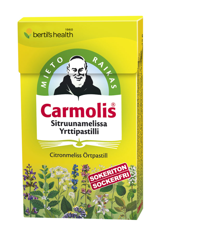 CARMOLIS YRTTIPASTILLI SITRUUNAMELISSA 45 G