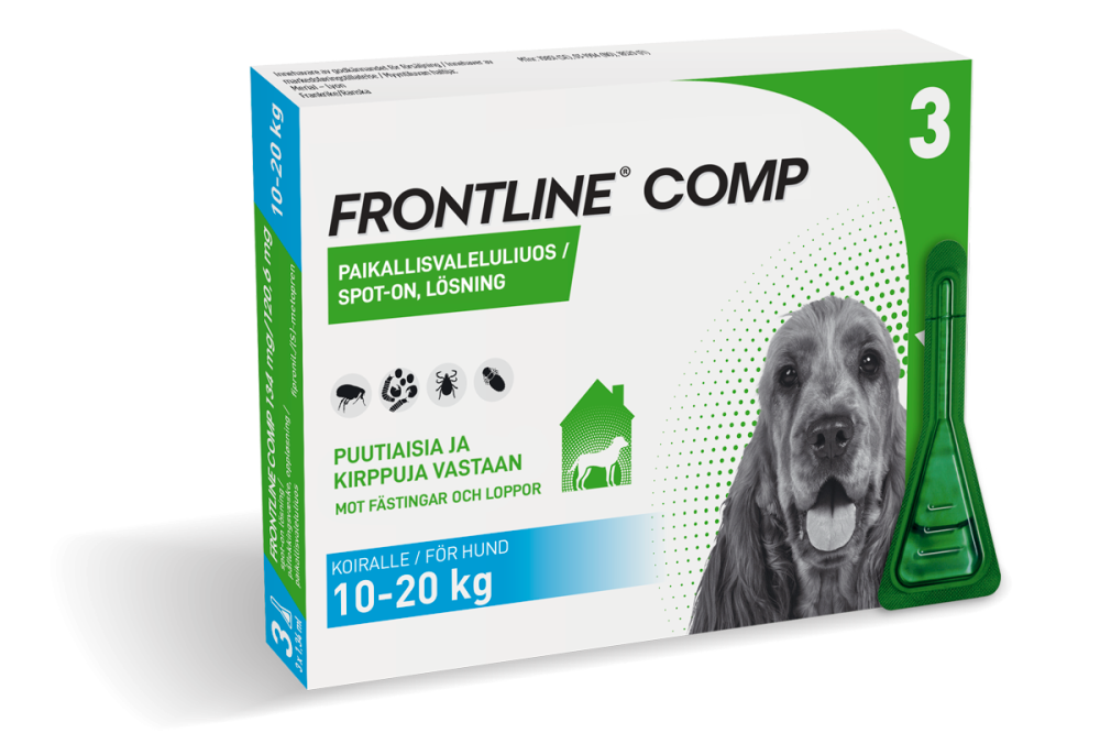 FRONTLINE COMP 120,6 mg/134 mg vet paikallisvaleluliuos koirille (10-20kg)
