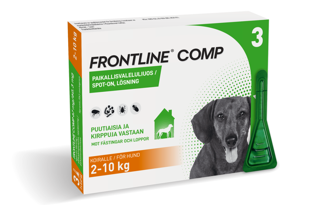 FRONTLINE COMP 60,3 mg/67 mg vet paikallisvaleluliuos koirille (2-10kg)