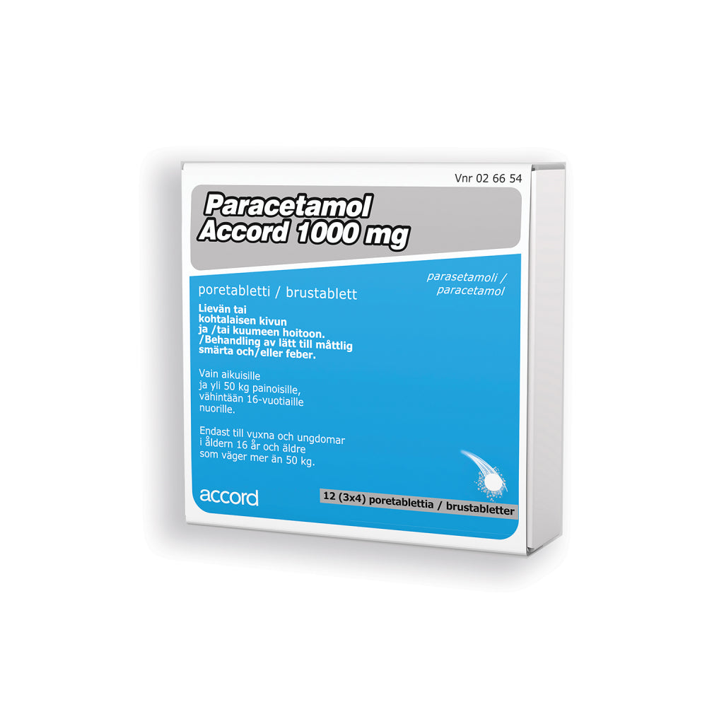 PARACETAMOL ACCORD 1000 mg poretabl 12 poretabl