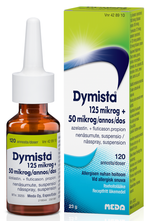 DYMISTA 50 mikrog/annos/125 mikrog nenäsumute, susp 120 annosta