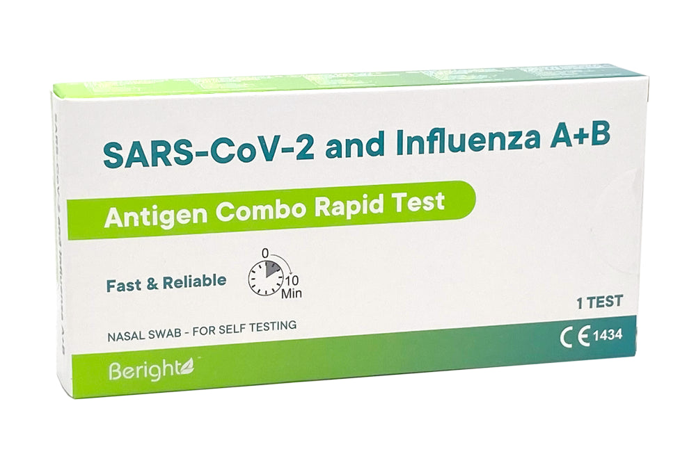 BERIGHT 2in1 Covid+Influessa A/B pikatesti 1 kpl