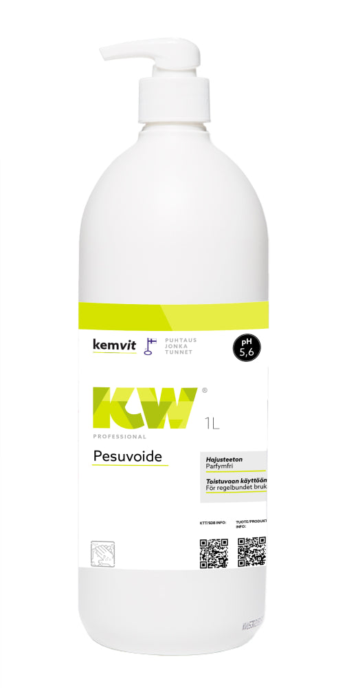 KW Pesuvoide hajusteeton kuivalle ja herkälle iholle 1000 ml