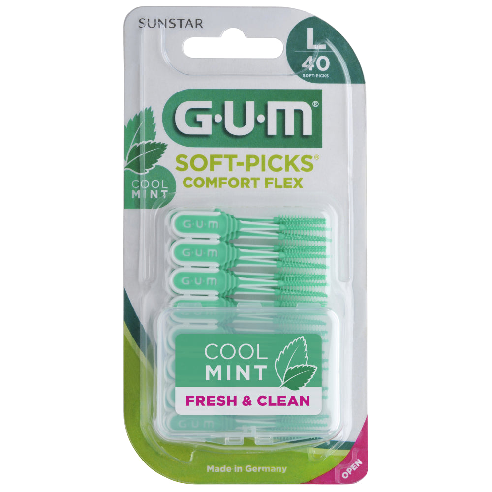 GUM Soft-picks comfort flex mint large harjatikut joustavalla varrella