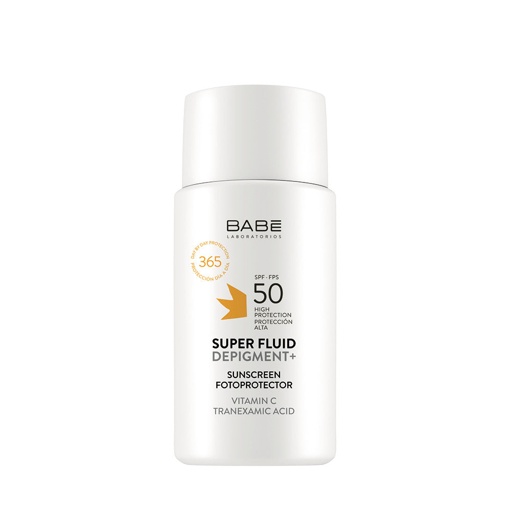 BABE Super fluid depigment+ sunscreen SPF 50 korkea aurinkosuoja pigmenttimuutoksia vastaan 50 ml