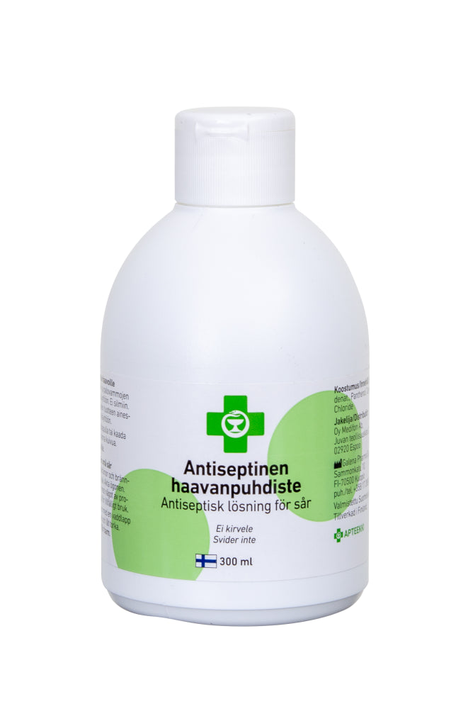 APTEEKKI Antiseptinen haavanpudiste Flip-top kaatopullo 300 ml