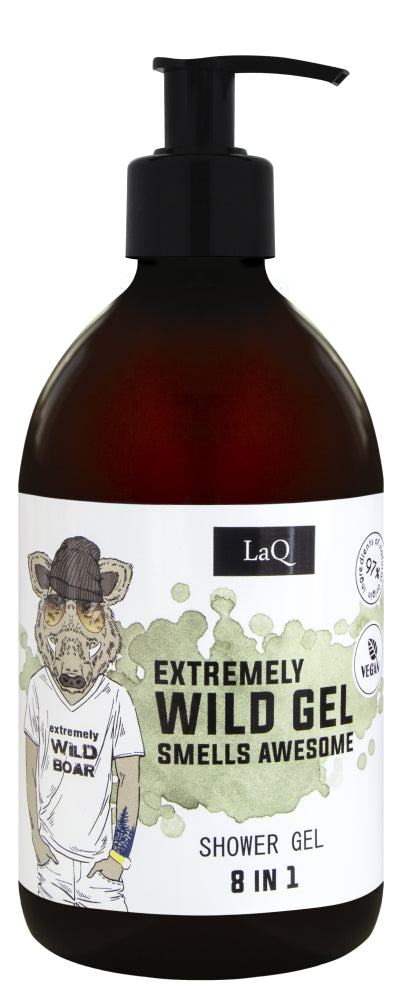 LAQ Extremely Wild Shower Gel Wild Boar 8 in 1 suihkugeeli miehille